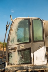 cement mixer truck car cabin