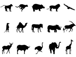 africa animals silhouettes