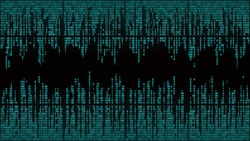 Abstract with blue digital lines, binary code, matrix background with digits. High-tech computer background, frame