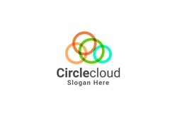 Circle Cloud Logo Design, Creative Symbol