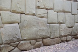 The wall of the twelve angle stone in the Hatun Rumiyoc street, Cusco, Peru. This perfect stonework is found in Inca sites as Machu Picchu, Sacsayhuaman