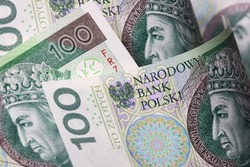 Polish money. Banknotes of polish zloty.Background. National Bank of Poland. Paper money. Savings. Inflation in Poland. Business in Poland. Polish economy.