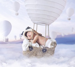 Fantasy image of a newborn child