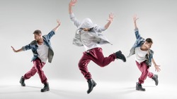 Three hip-hop dancers 