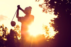 Hit golf in strong sunlight.