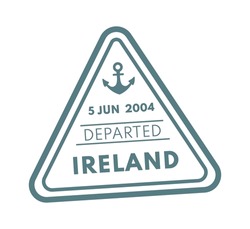 Ireland passport stamp. Vector illustration