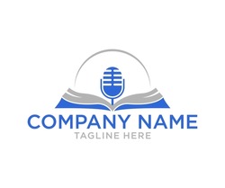 bible podcast logo design silhouette illustration