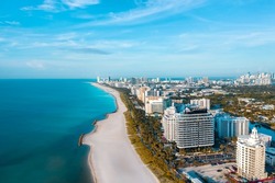 Panoramic view of Luxury condos in Miami Beach Florida
