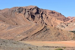 Fantastic mountain landscape near the small town Issafen in the western Anti-Atlas in south-west Morocco