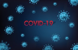 Coronavirus disease COVID-19 infection vector backgroud. Floating illness respiratory influenza covid virus cells. Dangerous ncov corona virus, pandemic risk background design.