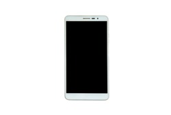 White mobilephone on isolated white background.
