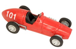Old fashioned toy racing car