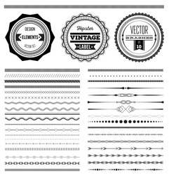 Big set of vector dividers for web design or vector brushes, eps 10