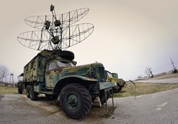 Abandoned military truck with radar antenna from Bulgaria
