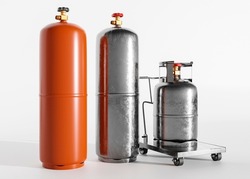 The transparent cylinder gas cylinder