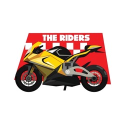 Motorcycle motorbike race sport speed symbol illustration. Motorcycle vector