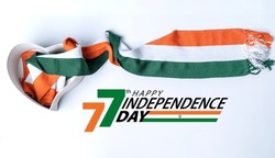 India Independence day background, 77th Independence day flat lay poster