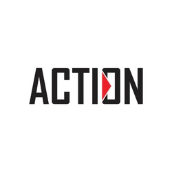 ACTION letter logo design vector