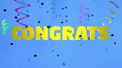 3D Text of the word congrats 