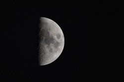 beautiful view of half moon