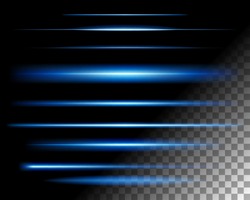 Abstract lights lines on transparent background vector illustration. Easy replace use to any image.