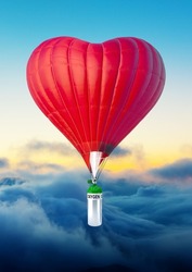 oxygen tank pull-up heart balloon Airship concept 