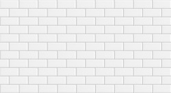 White rectangle mosaic tiles texture  background. Classic white metro tile. Long wide picture.