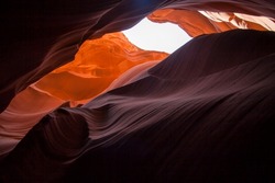 A rare natural wonder of Antelope Canyon in the United States