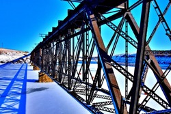 Rail Bridge Missouri River Montana