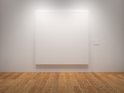 White Blank Canvas In An Exhibition