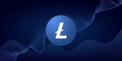 LTC Litecoin blockchain abstract background digital cryptocurrency