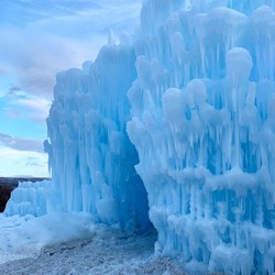 Frozen Icicle Ice Castle entrance 