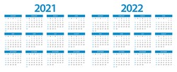 Calendar 2021, calendar 2022 week start Sunday corporate design planner template.