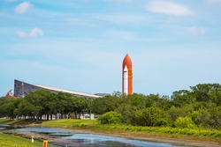 NASA Kennedy Space Center CAPE CANAVERAL, FLORIDA. This is the rocket used to go to the moon in 1969.