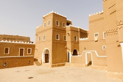 Al Subaie historic palace in Shaqra, Saudi Arabia. This house is traditional restored with clay bricks