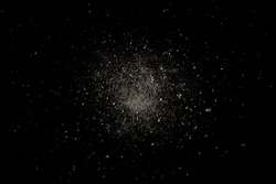 Explosion small dust particle isolated