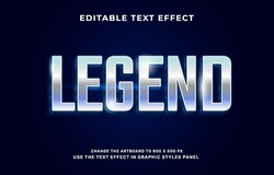 Legend editable text effect template