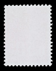Blank Postage Stamp Framed by Black Border