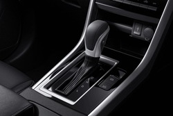 automatic transmission in the car close-up