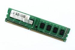 RAM internal on CPU isolated on white. RAM socket component has green color