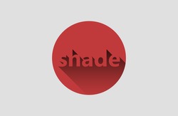 Shadow logo design. Shade inscription design. 