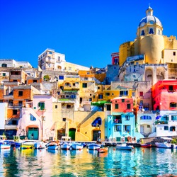 Colorful island of Procida, Naples - Italy