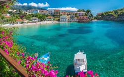 Assos on the Island of Kefalonia in Greece. 