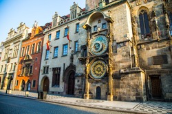 Astronomical clock in Prague, Czech Republic, Europe