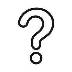 Isolated question mark outline icon