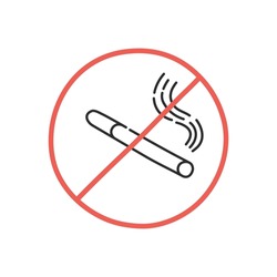 No smoking icon. Hand drawing design style. Vector.  