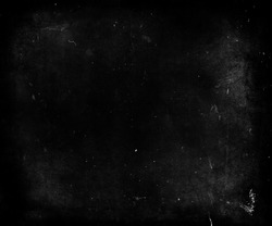 Black grunge scratched background, obsolete texture, old film effect
