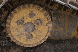 Bulldozer Sprocket Closeup