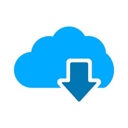 download icon - cloud Download icon - computer communication concept