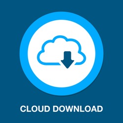 download icon - cloud Download icon - computer communication concept